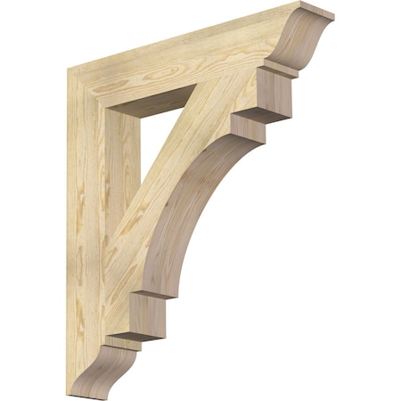Ekena Millwork Merced Traditional Rough Sawn Bracket, Douglas Fir, 6"W x 34"D x 38"H BKT06X34X38MRC01RDF